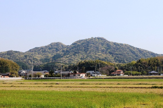 馬ヶ岳城跡を北麓から見上げる