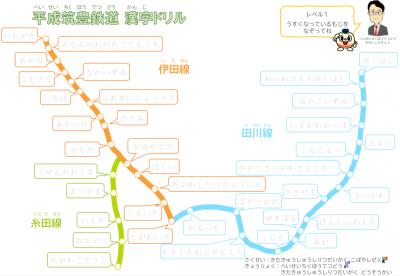 へいせいちくほうてつどう　かんじどりる