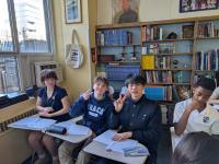 ホストファミリーと授業